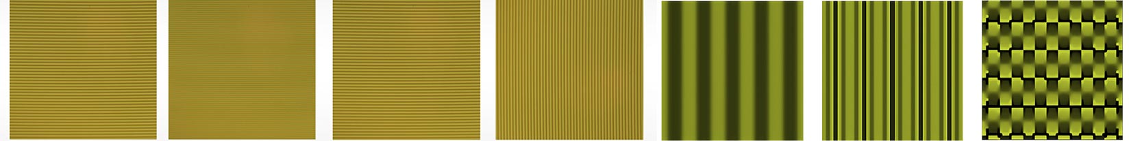 1×4、2×2级联光栅分束器中一级、二级光栅在线偏振光下形貌